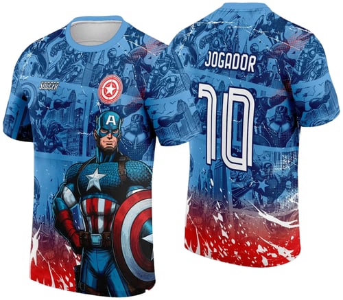 Arte Vetor Camisa de Interclasse Capitão America 2024 - 2025