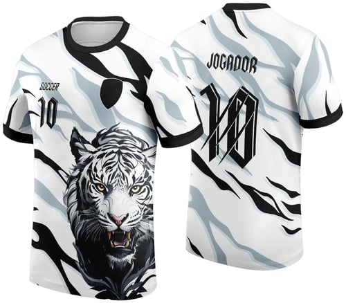 Arte Vetor Camisa de Interclasse Tigre Branco 2024 - 2025