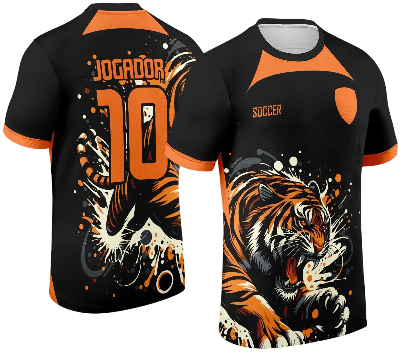 Arte Vetor Camisa de Interclasse Tigre Laranja 2024 - 2025