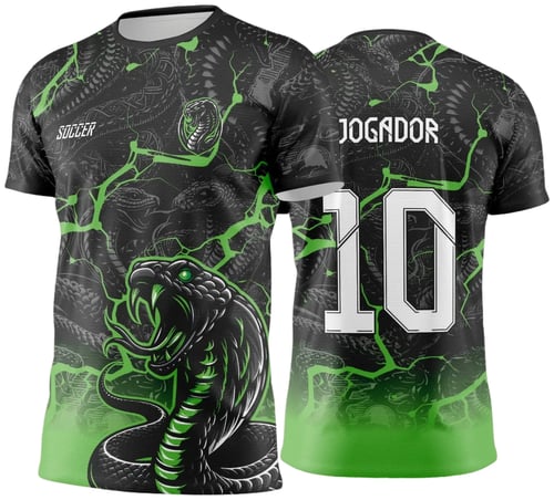  Arte Vetor Camisa Interclasse COBRA Preta com Verde - Jogos Internos 2024 - 2025