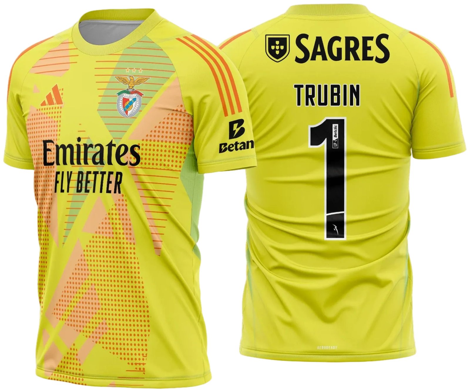 Uniforme de futebol personalizado, projetado para times amadores ou profissionais, com design moderno e arrojado. Apresenta uma combinação de cores contrastantes, logotipo ou escudo do time em destaque no peito, e detalhes gráficos na frente e nas mangas. Na parte traseira, há espaço para personalização com nome e número do jogador, garantindo identidade ao time. Ideal para jogos oficiais, amistosos ou competições, oferecendo estilo e funcionalidade.