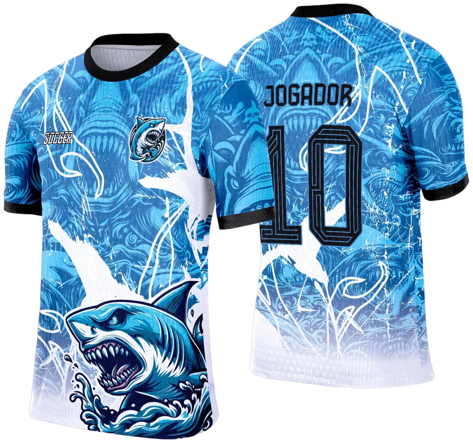 Arte Template Camisa Azul de Interclasse 2025 - Tubarão