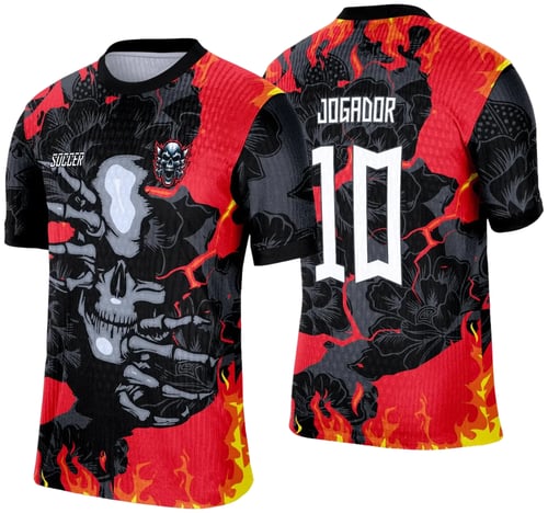 Arte Template Camisa Preta de Interclasse 2025 - Caveira