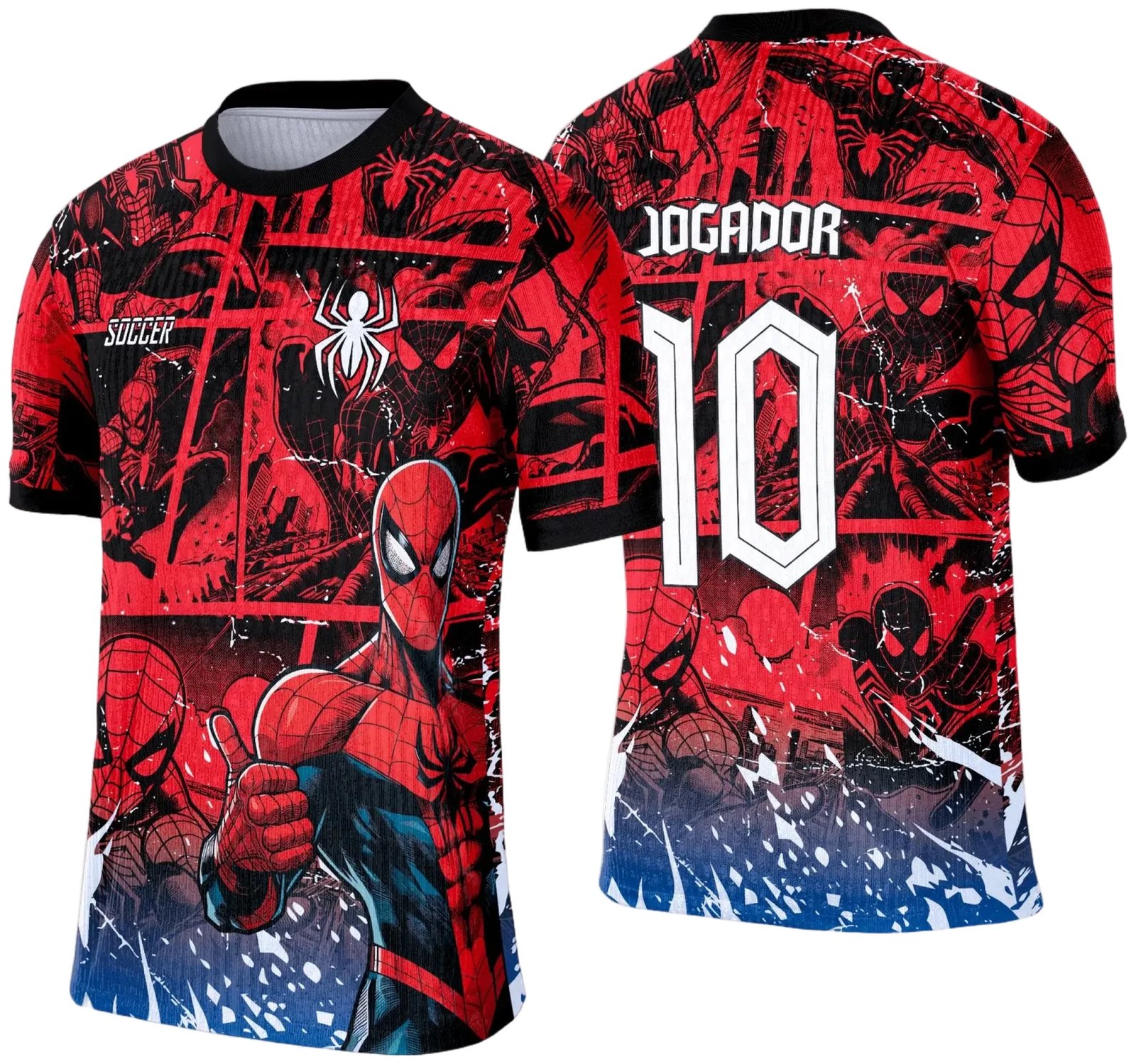 Arte Template Camisa Vermelha de Interclasse 2025 - Homem Aranha