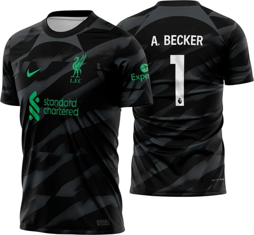 Arte Vetor Camisa Liverpool Goleiro I 2023 - 2024
