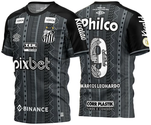 Arte Vetor Camisa Santos Terceira 2022 - 2023