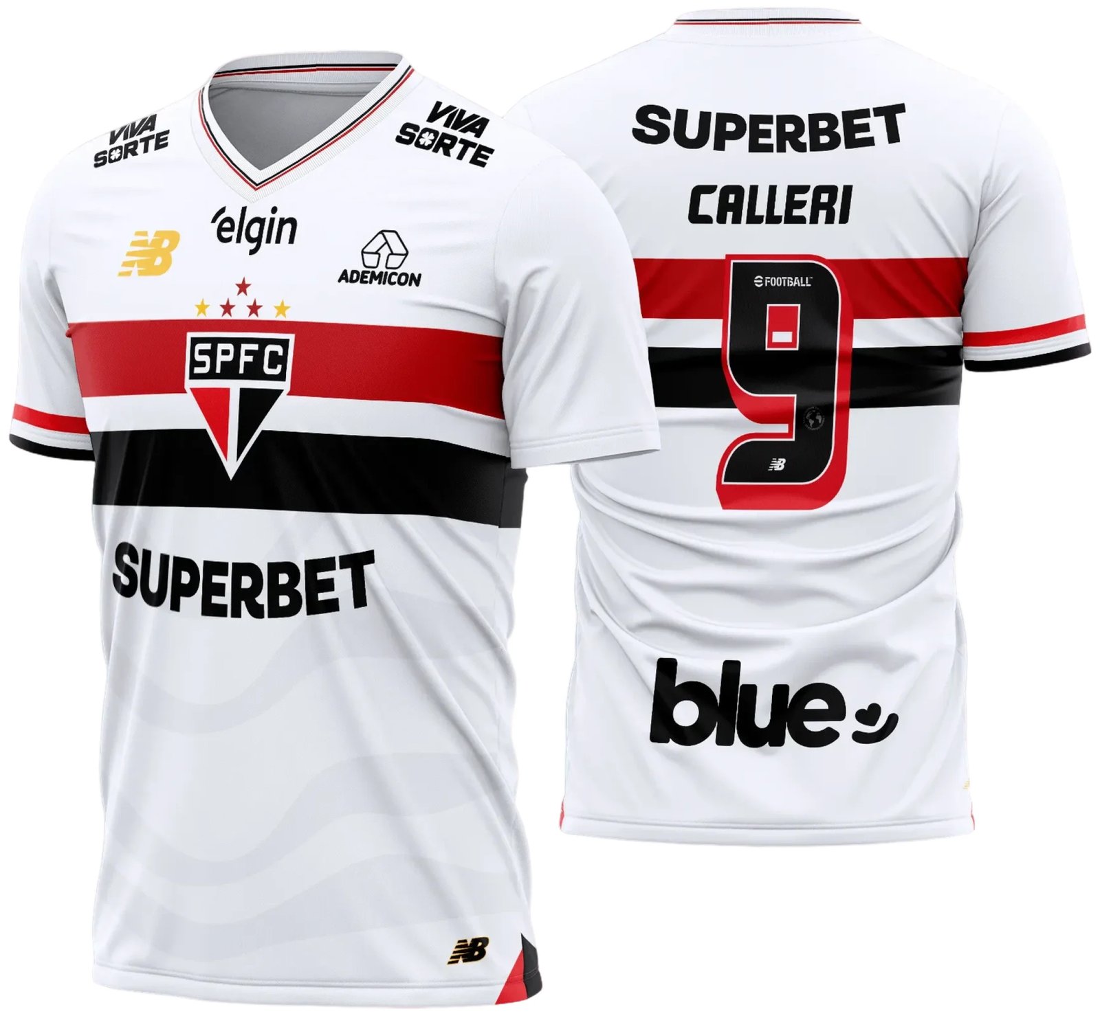 Arte Vetor Camisa São Paulo Titular 2025 - 2026