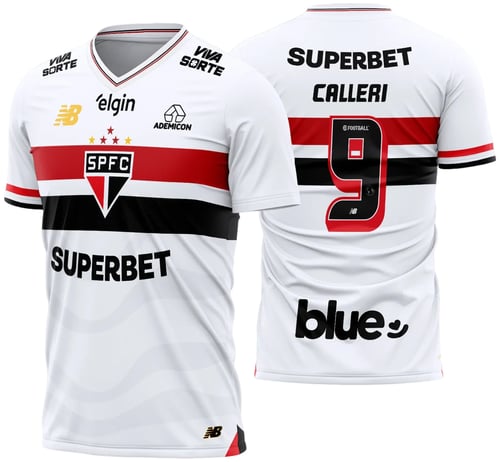 Arte Vetor Camisa São Paulo Titular 2025 - 2026