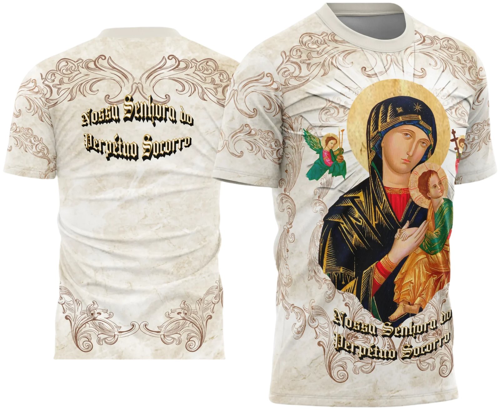 Arte Estampa Camisa Religião - Nossa Senhora do Perpétuo Socorro