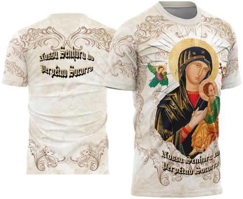 Arte Estampa Camisa Religião - Nossa Senhora do Perpétuo Socorro