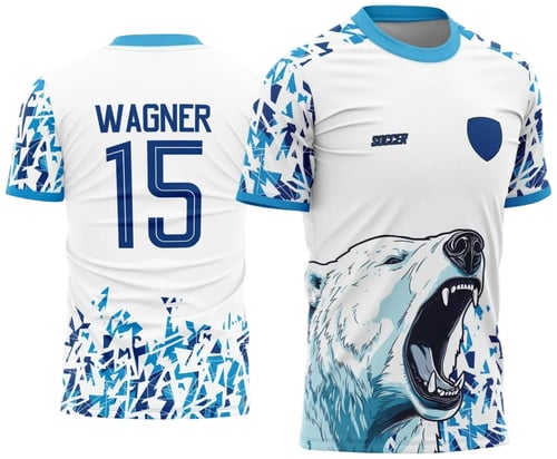 Arte Vertor Camisa Interclasse Urso Branco