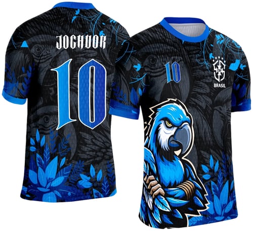 Arte Template Camisa de Interclasse Arara Azul