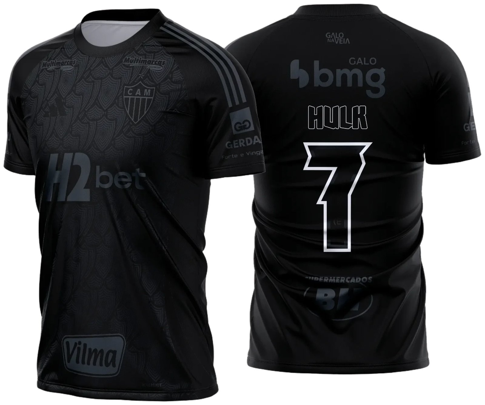 Arte Vetor - Camisa Atlético MG All Black 2025 - 2026