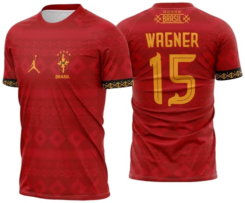 Arte Vetor Camisa Interclasse Brasil Vermelha Conceito 2025