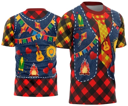 Arte Estampa Camisa Festa Junina Arraiá 2025