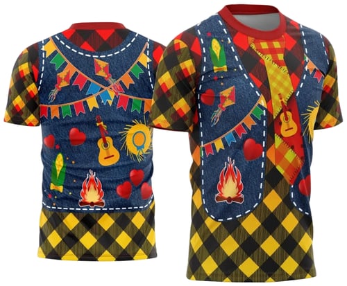 Arte Estampa Camisa Festa Junina Arraiá 2025