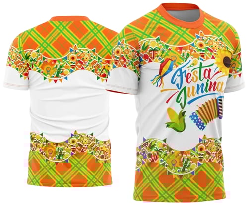 Arte Estampa Camisa Festa Junina Arraiá 2025