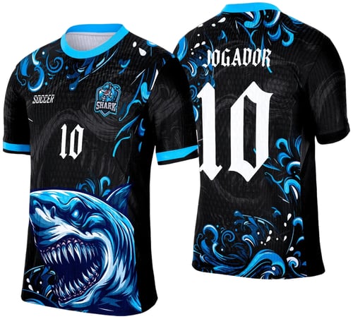 Camisa de Interclasse Tubarão 2025 - Arte Vetor Template