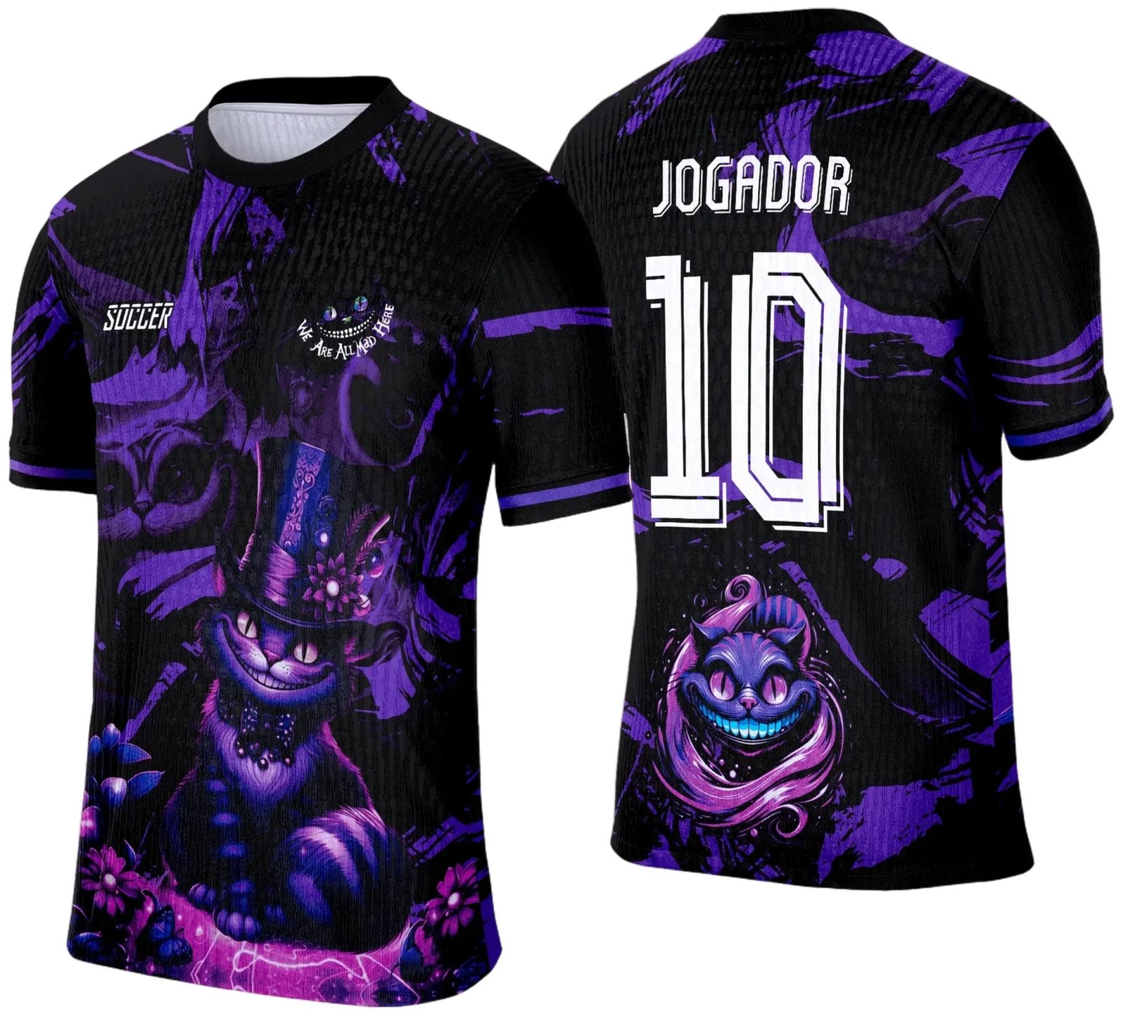 Camisa de Interclasse Gato Cheshire 2025 - Arte Vetor Template