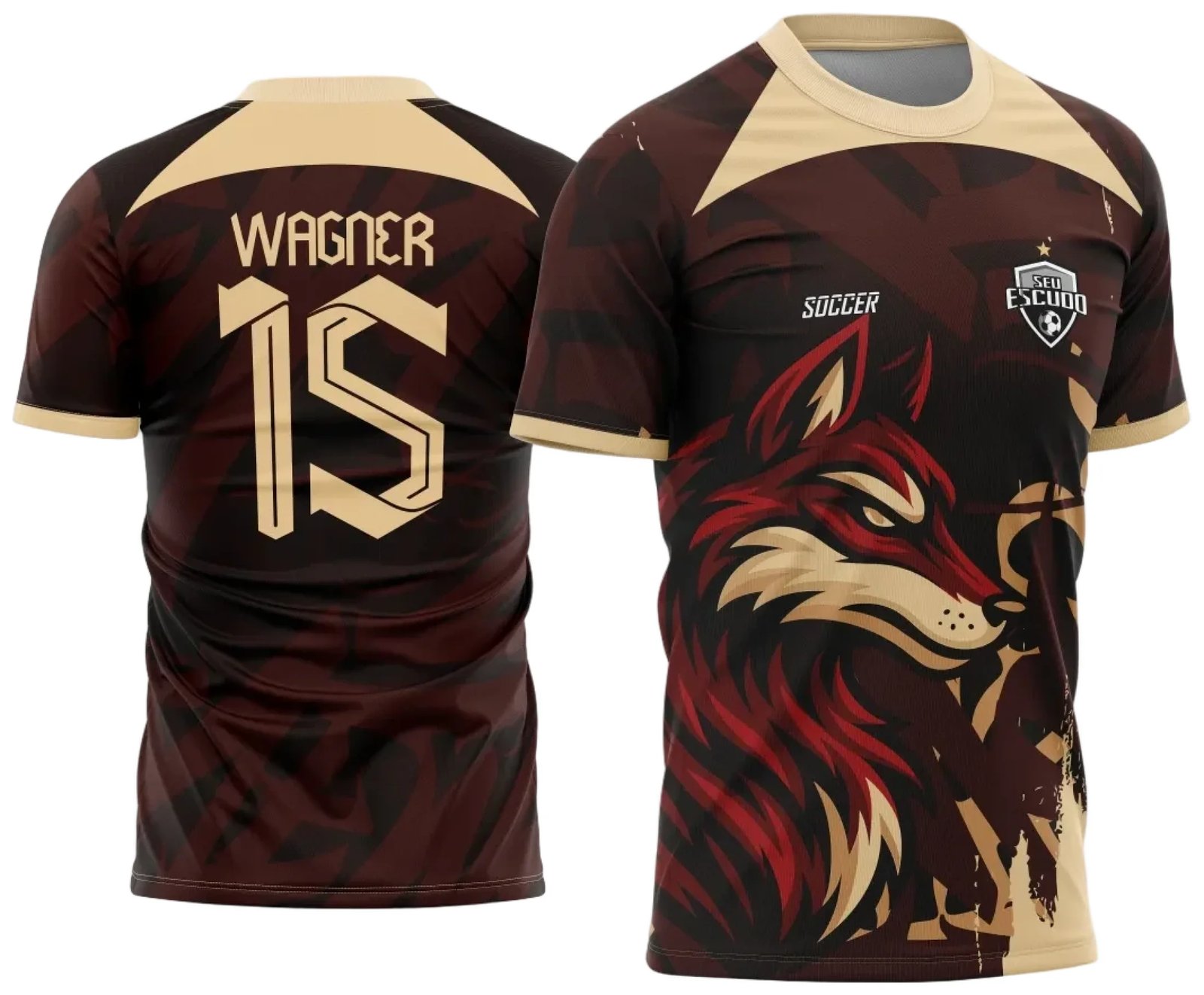 Arte Vetor Camisa Interclasse Lobo Red 2025