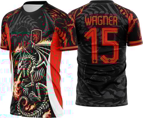 Arte Vetor Camisa Interclasse Dragão de Fogo 2025