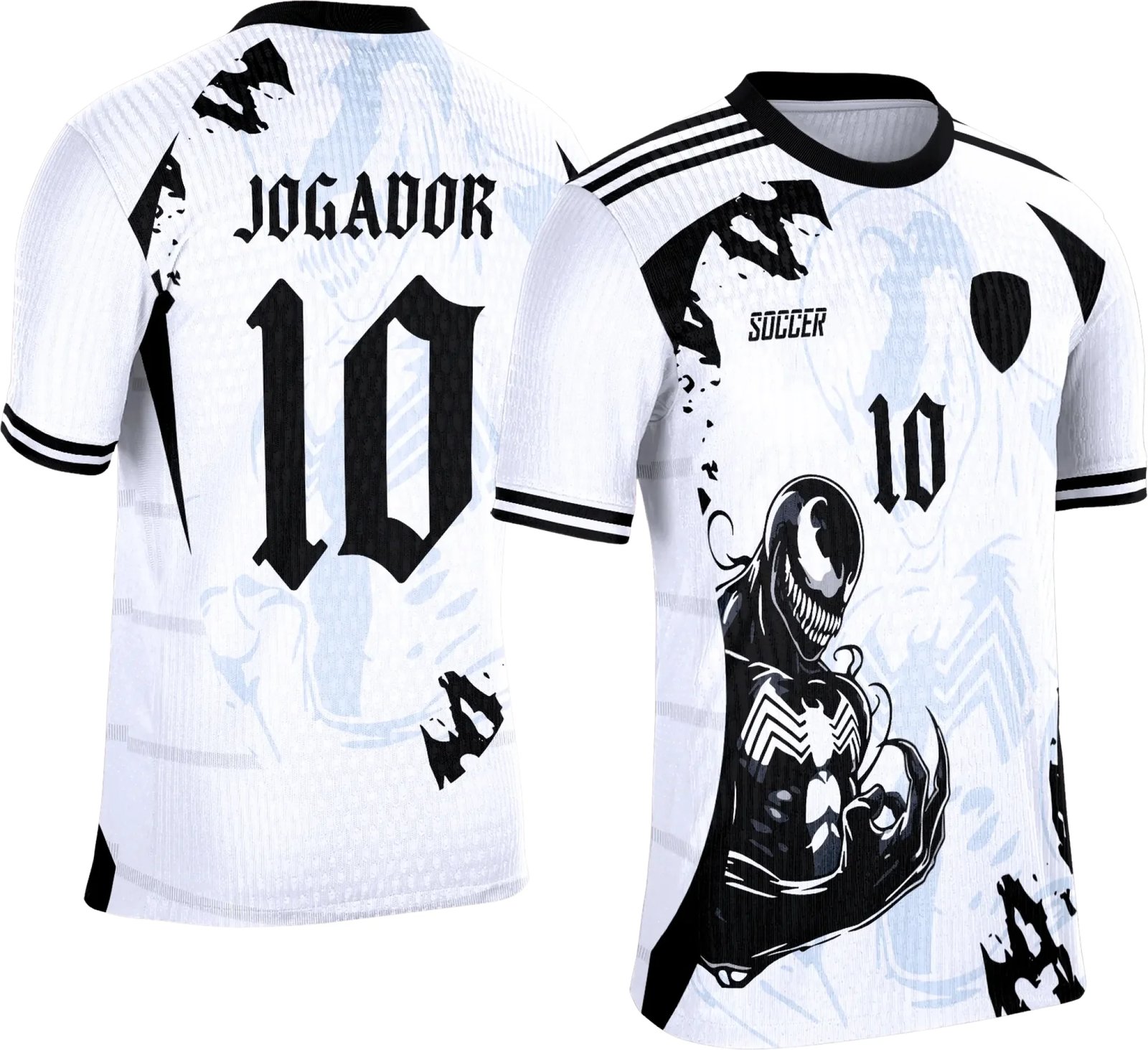 Arte Camisa Interclasse Venom Branca com Preto 2025 - 0003