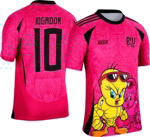 Arte Camisa Interclasse Piu-piu Amarelo com Rosa 2025  - 0006