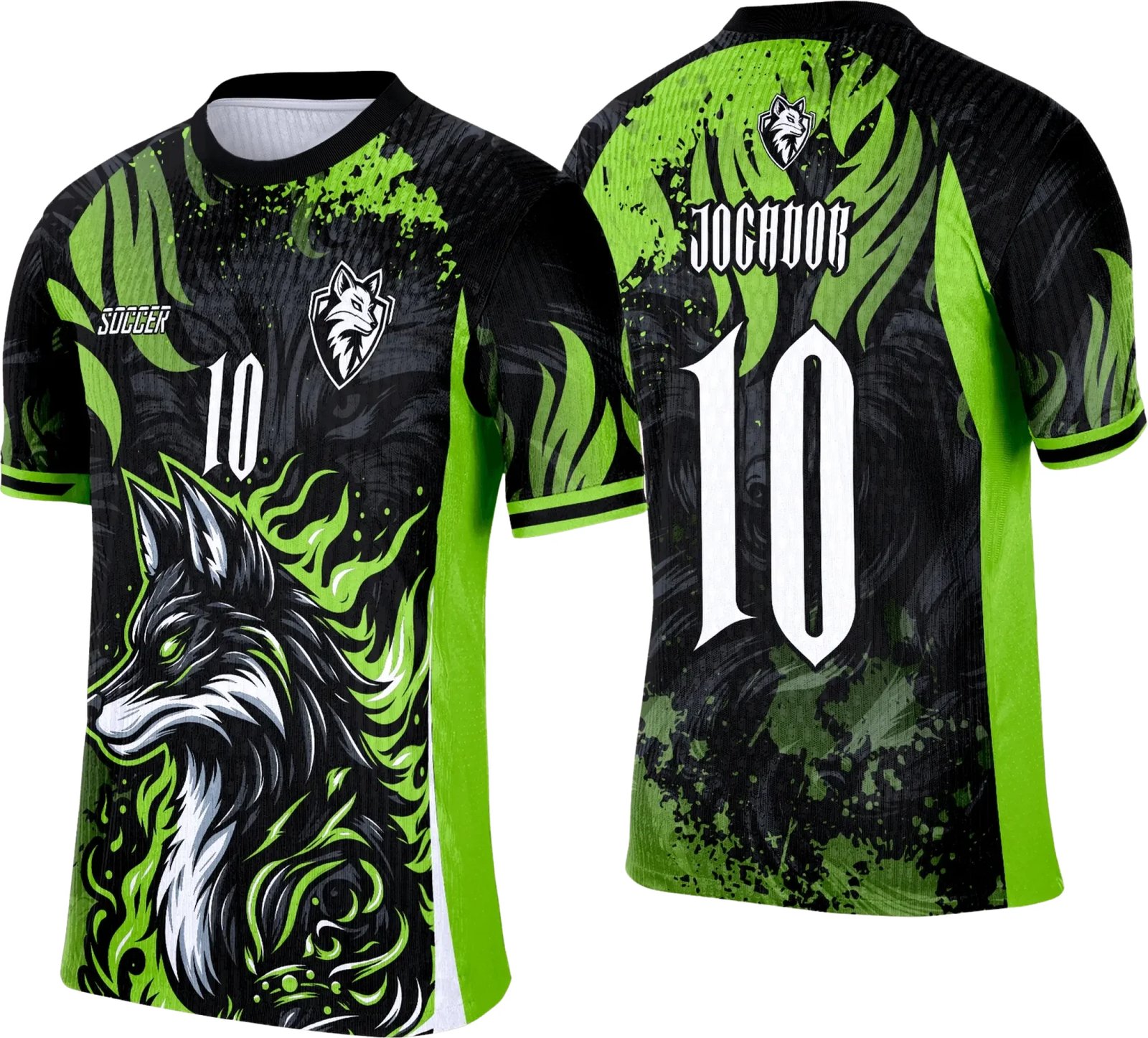 Arte Camisa Interclasse Raposa Negra com Verde 2025 - 0013