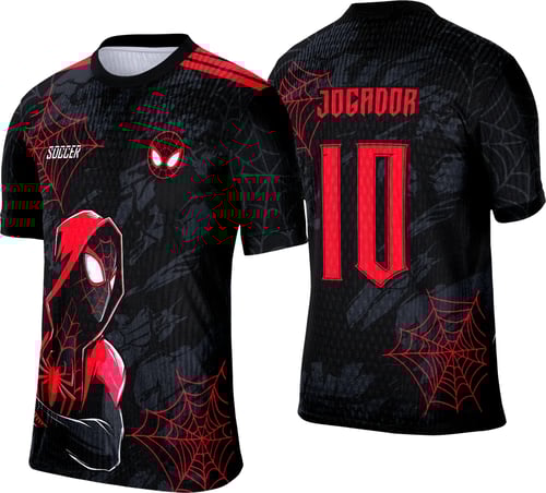 Arte Camisa Interclasse Homen Aranha com Vermelho 2025 - 0015