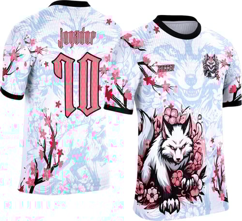 Arte Camisa Interclasse Raposa Branca com Rosa 2025 - 0021