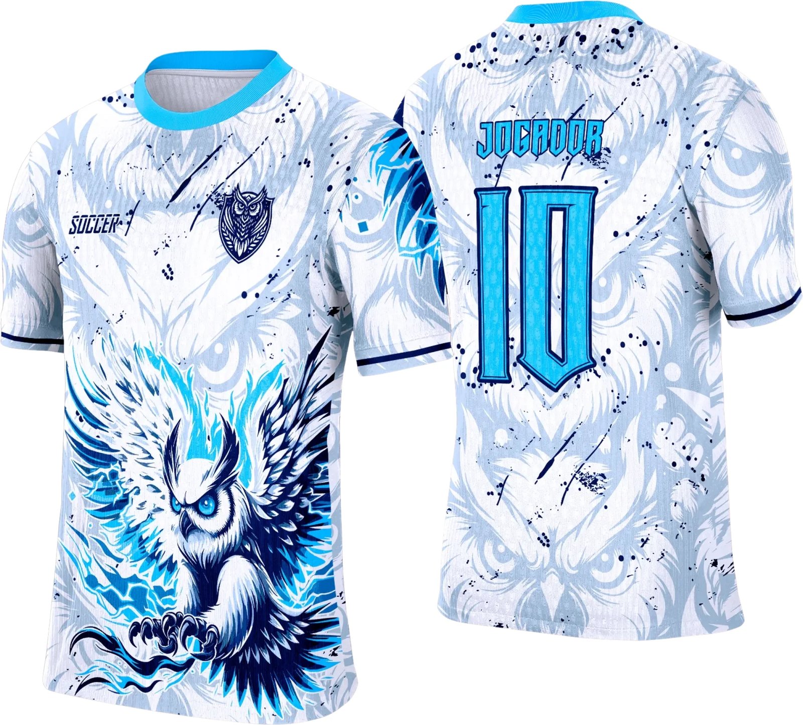 Arte Camisa Interclasse Coruja Branca com Azul 2025 - 0022
