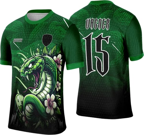 Arte Template Camisa Interclasse Serpente Verde - 0027