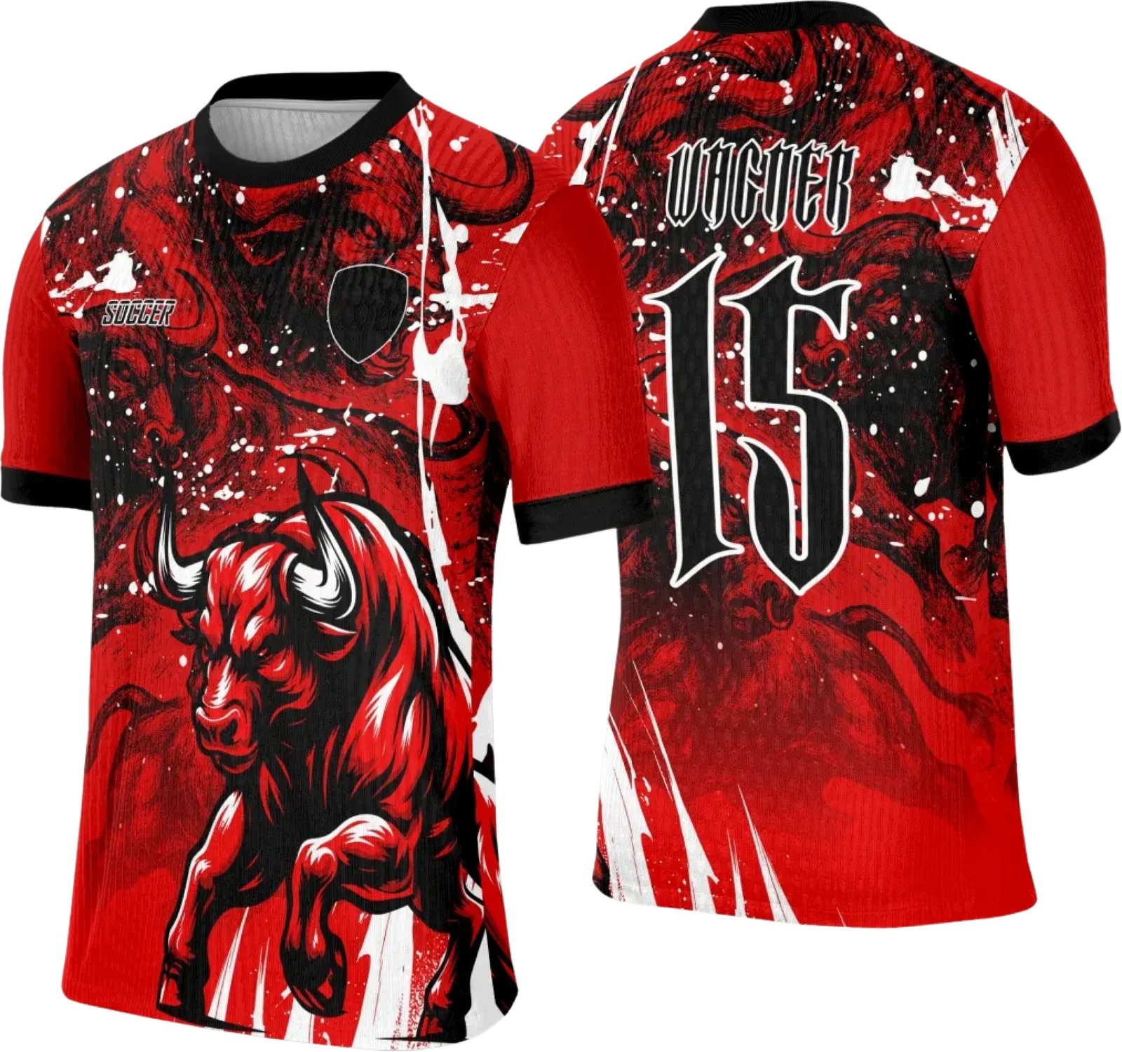 Arte Template Camisa Interclasse Touro Vermelho - 0028