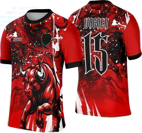 Arte Template Camisa Interclasse Touro Vermelho - 0028