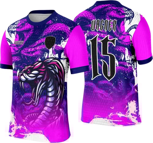 Arte Template Camisa Interclasse Serpente Rosa - 0029
