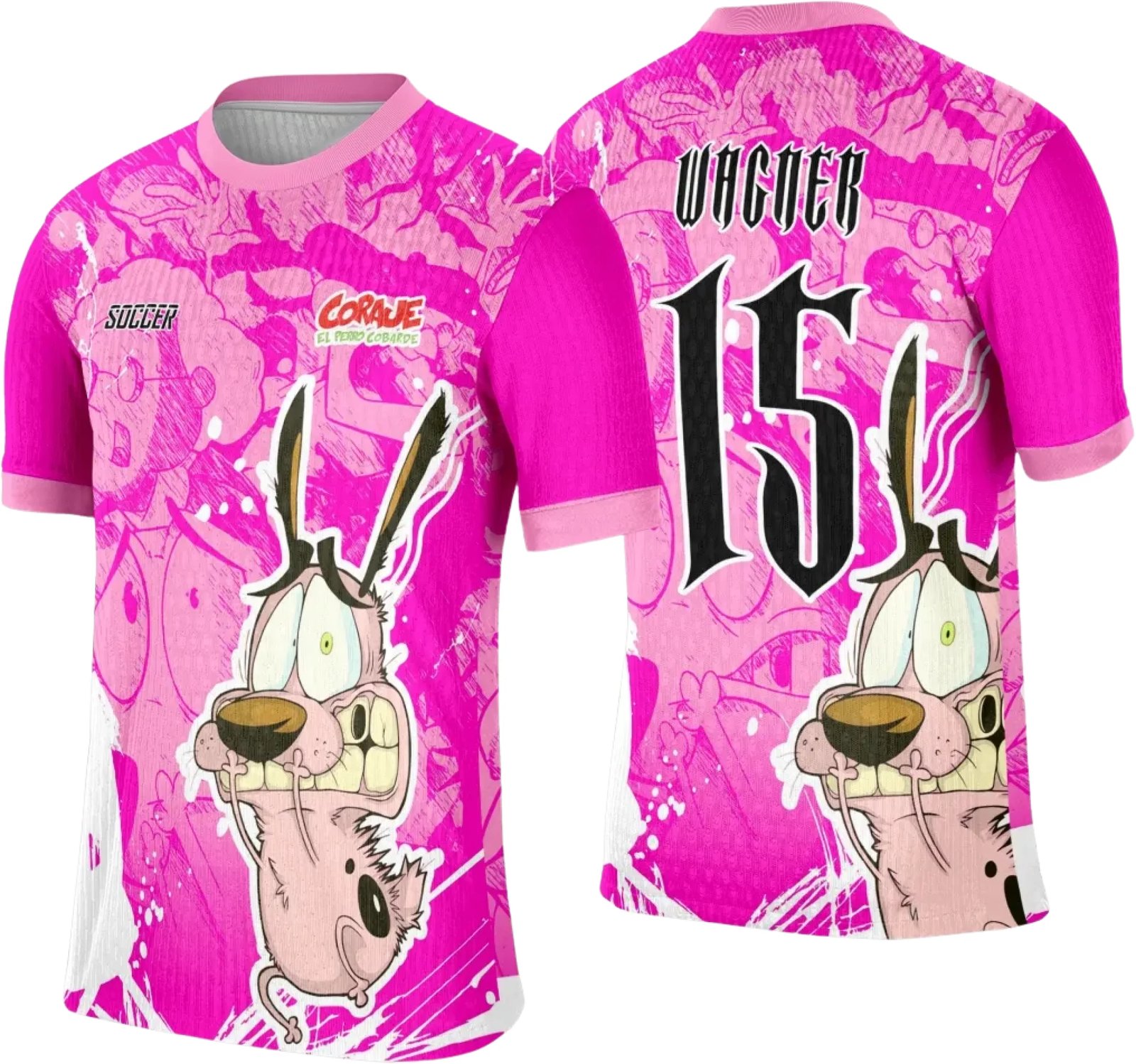 Arte Template Camisa Interclasse Coragem o Cão Covarde - 0058