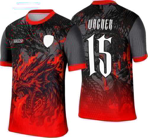 Arte Template Camisa Interclasse Dragão Vermelho - 0059