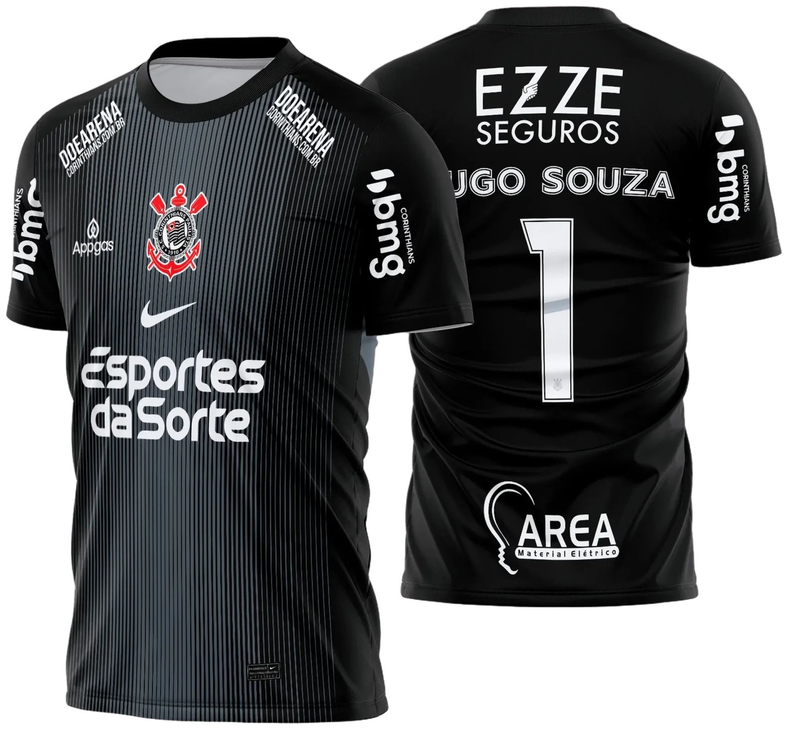 Arte Estampa Camisa Corinthians Goleiro 2025 - 2026