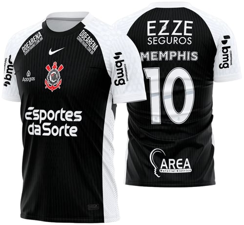 Arte Estampa Camisa Corinthians Reserva 2025 - 2026