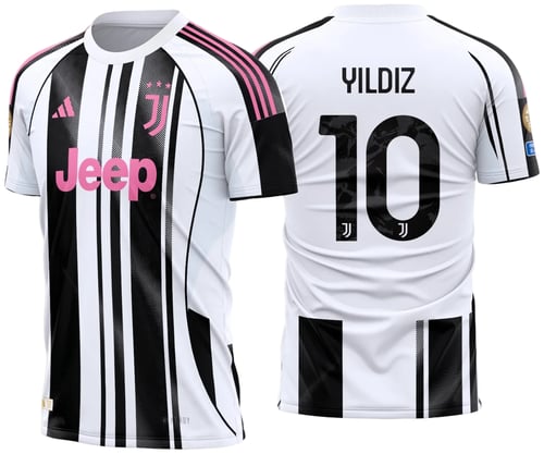 Arte Estampa Camisa Juventus Titular 2025 - 2026