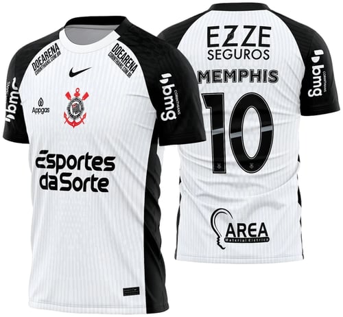 Arte Estampa Camisa Corinthians Titular 2025 - 2026
