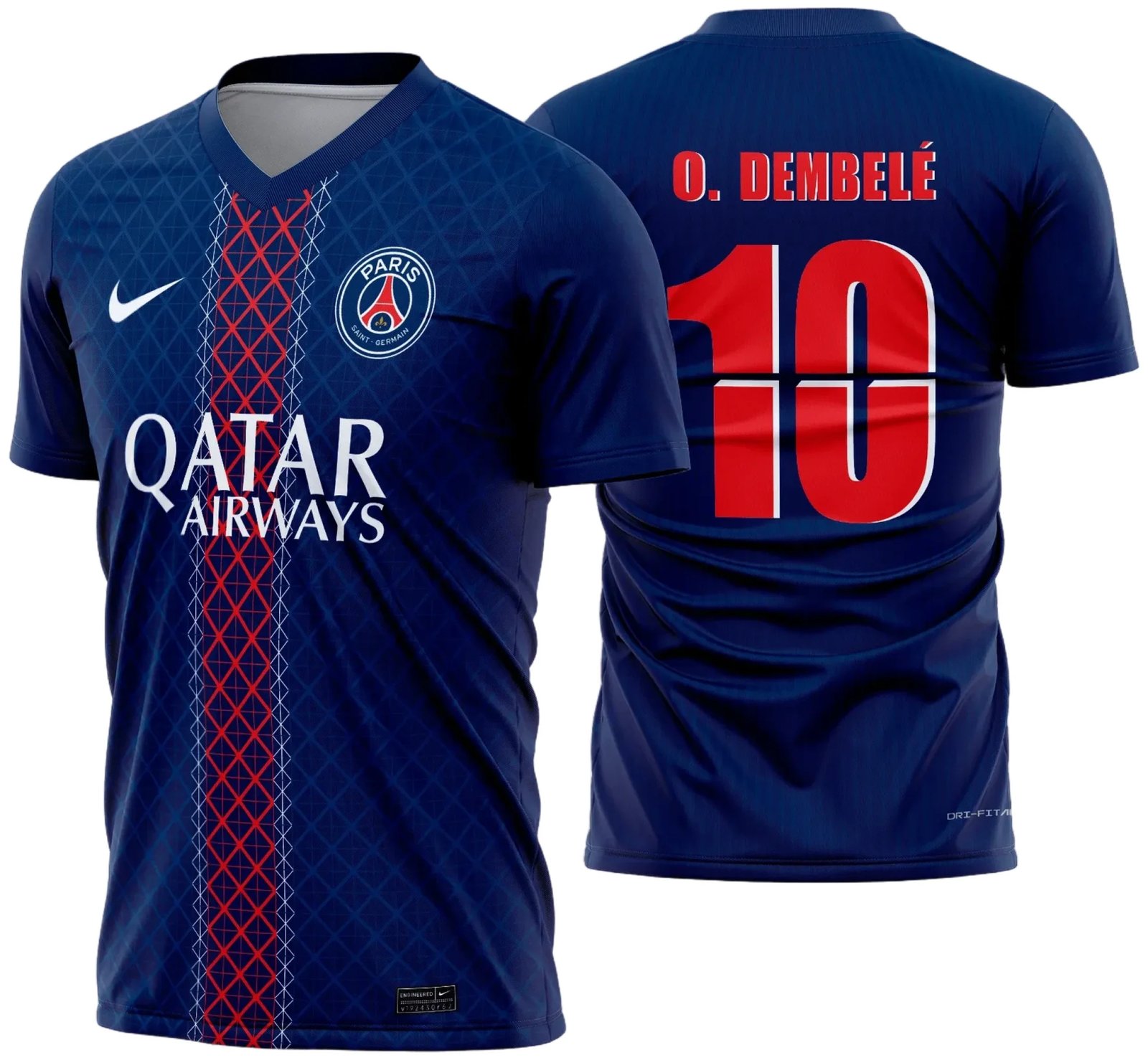 Arte Estampa Camisa PSG Titular 2025 - 2026