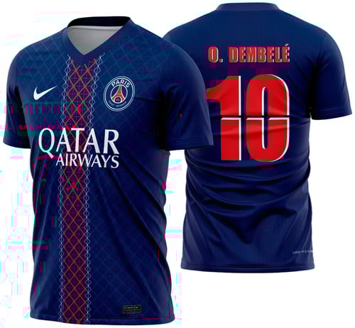 Arte Estampa Camisa PSG Titular 2025 - 2026