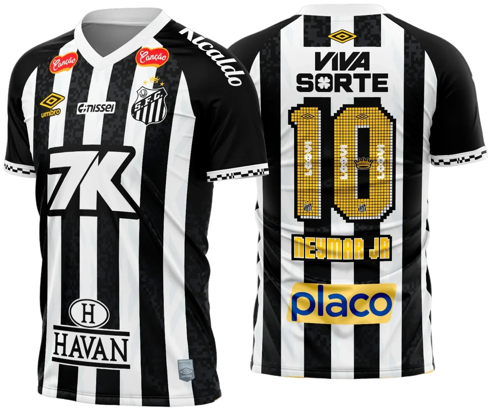 Arte Vetor Camisa Santos Reserva 2025 - 2026
