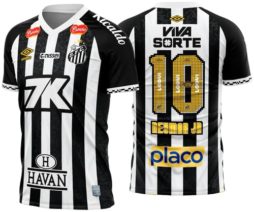 Arte Vetor Camisa Santos Reserva 2025 - 2026