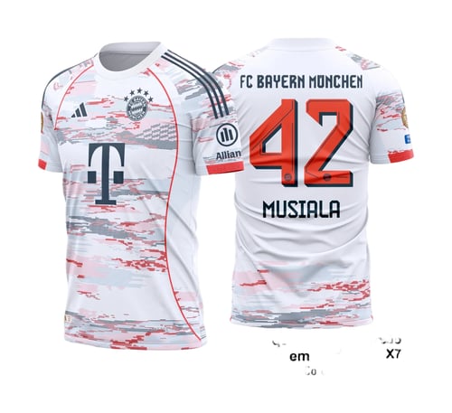 Arte Estampa Camisa Bayern de Munique Reserva 2025 - 2026