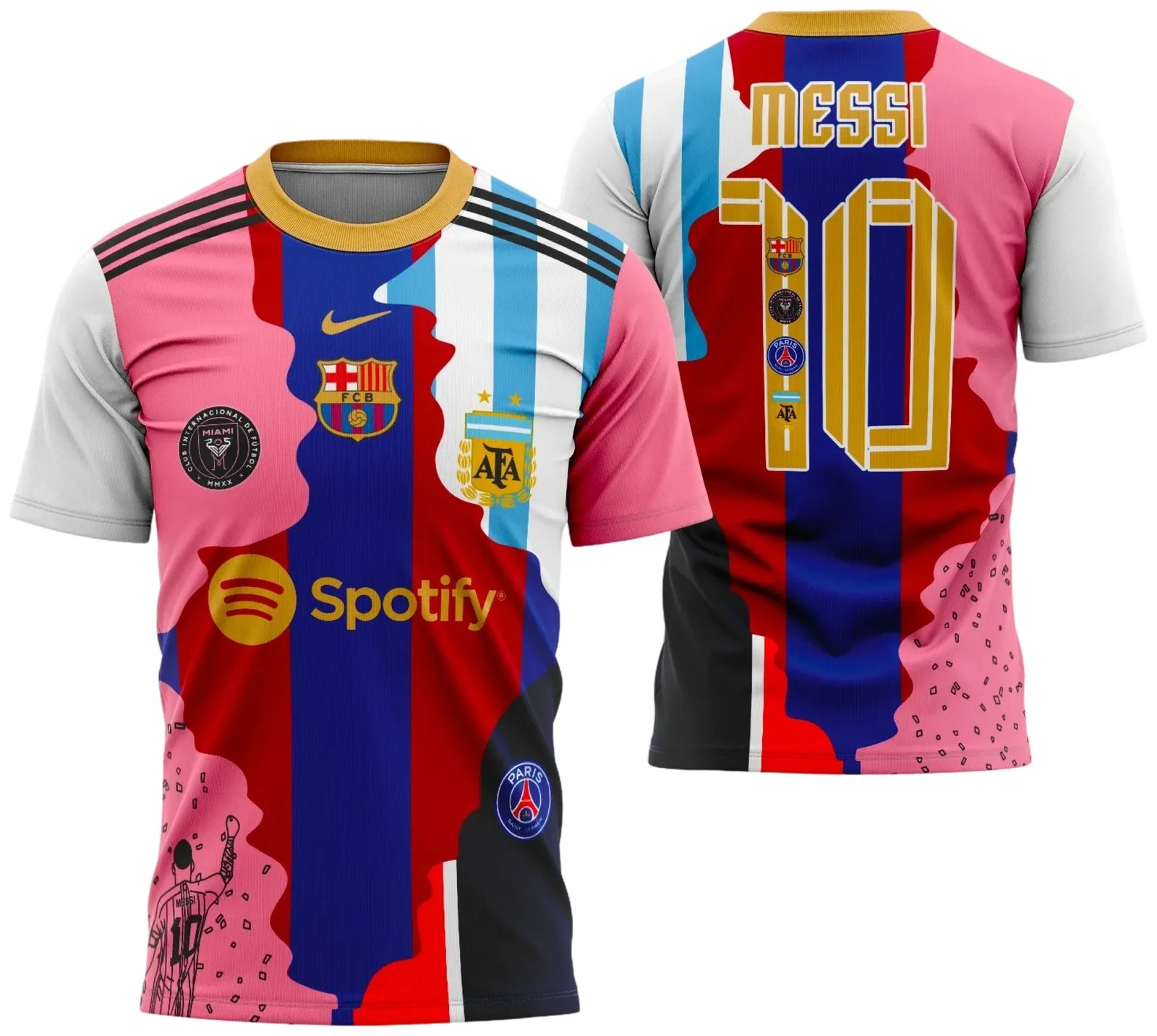 Camisa Comemorativa Messi Estampa Vetor 2025 Vol. 01