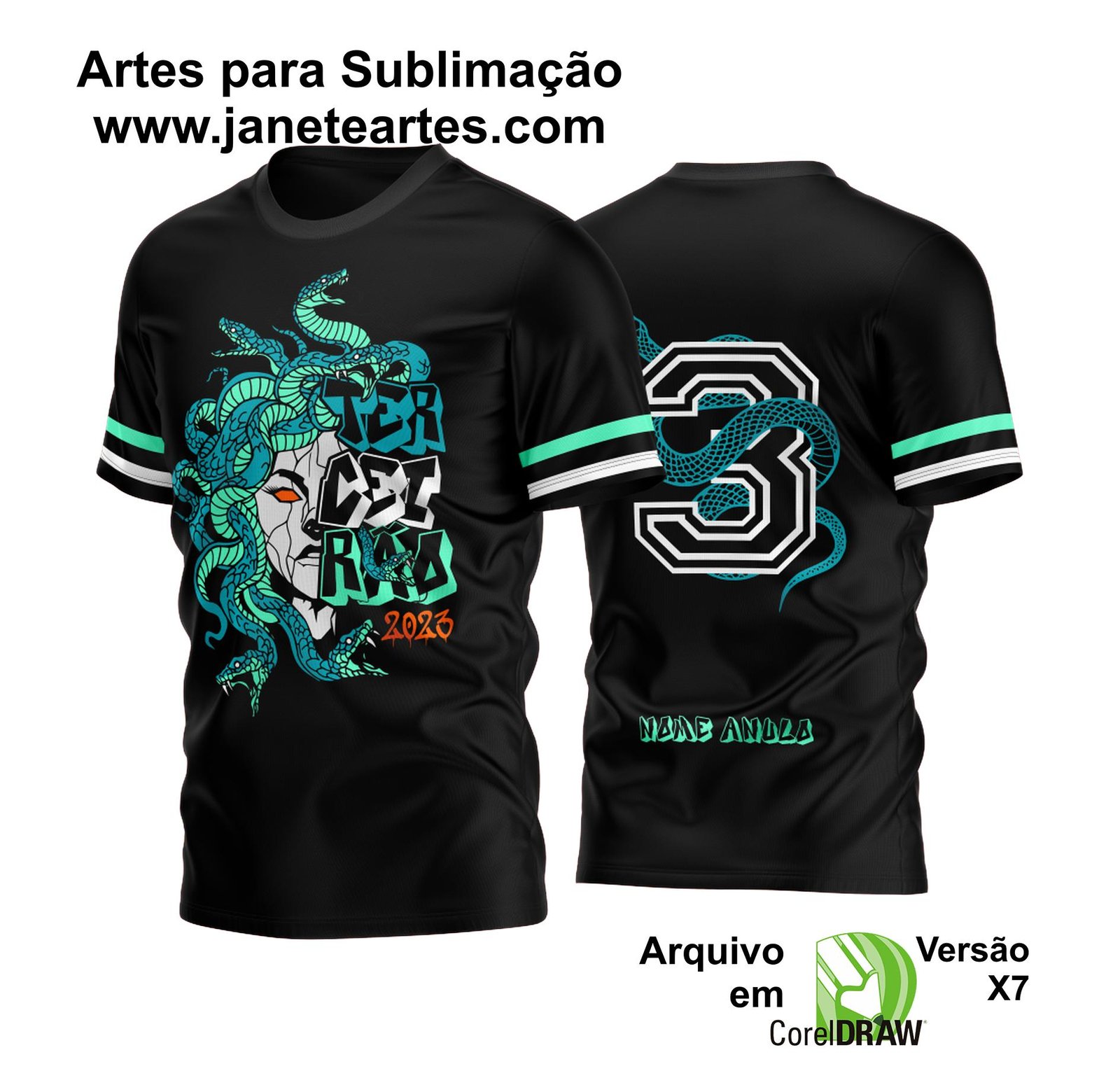 Estampa Camisa Terceirão Medusa 2023: Olhar de Pedra