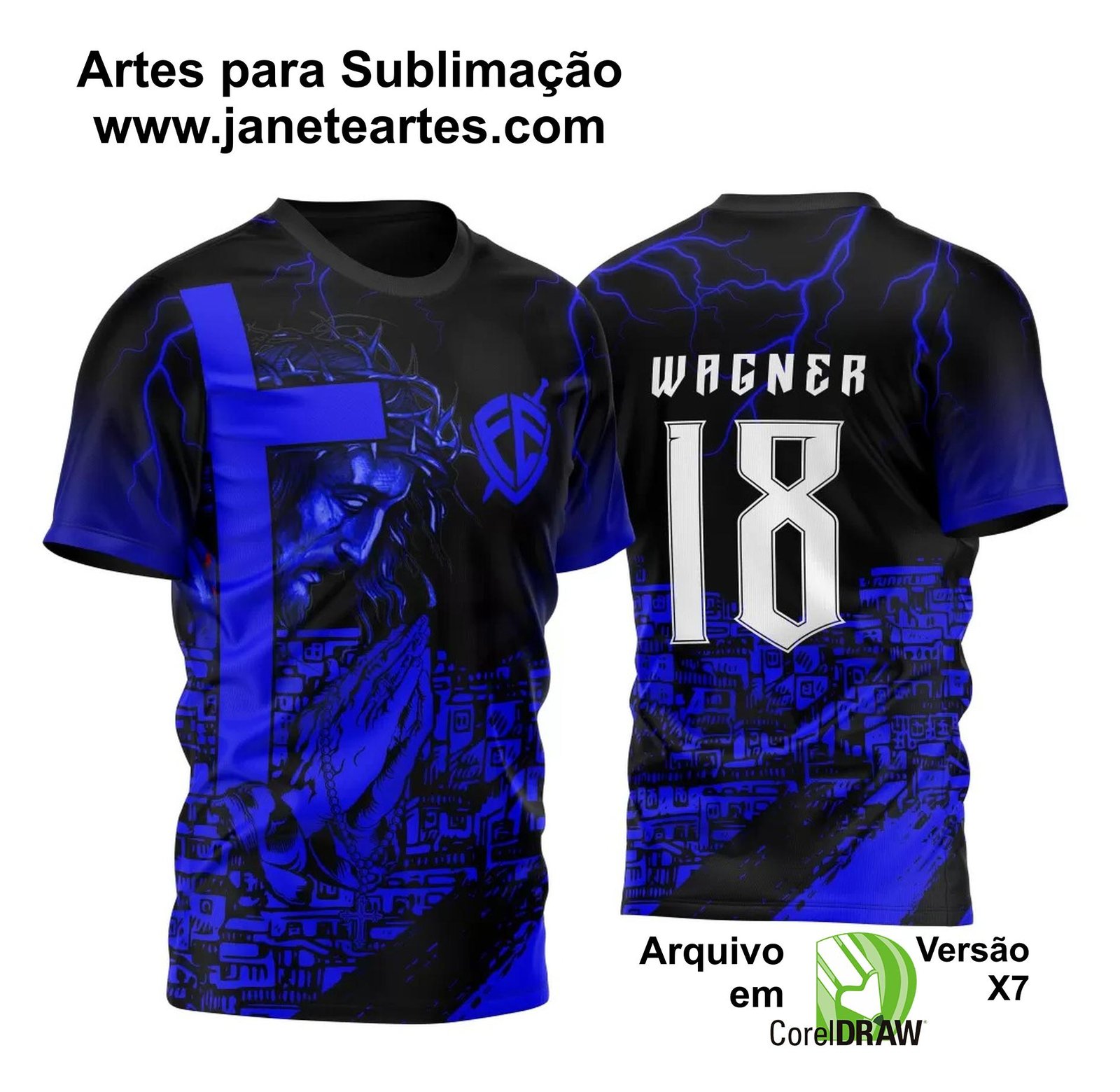 Arte Vetor Camisa Favela Jesus Cristo 2023 Sublimação Total