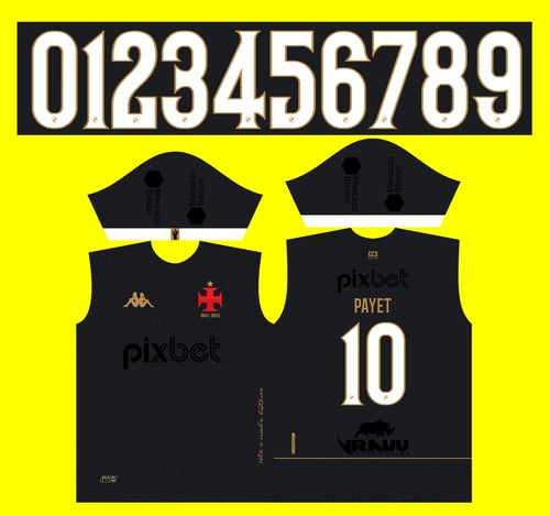 Arte Vetor Camisa Vasco da Gama Terceira 2023-24